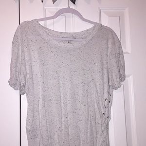 grey/white speckled calvin klein top